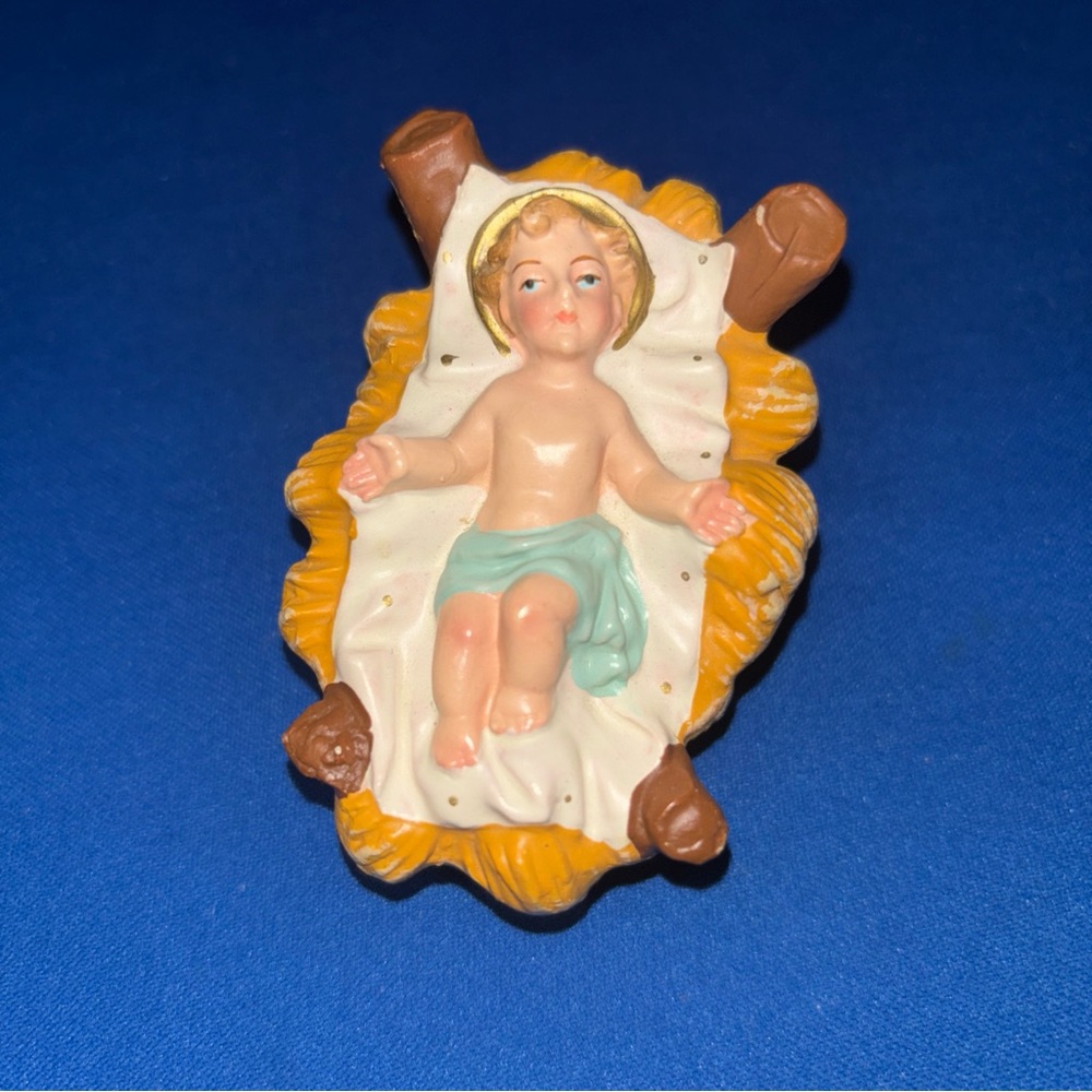 VINTAGE FONTANINI ITALY COMPOSITION CRECHE NATIVITY FIGURE BABY JESUS Italy